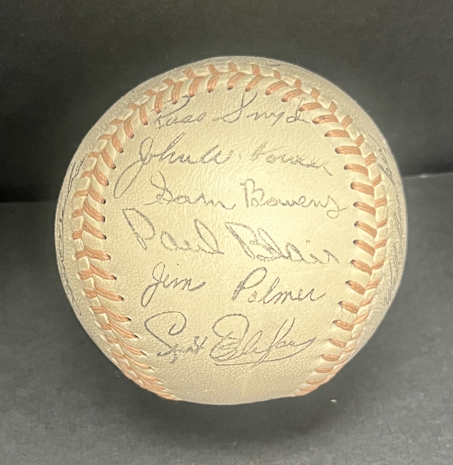 Autographed Baseball - 1966 Baltimore Orioles Facsimile<br /> #1135192<br /><a class='button AddToCart' data-ajax='true' data-ajax-mode='replace' data-ajax-update='#cart-info' href='/AddToCart?itemId=@Model.Id&quantity=1&type=0'>Add To Cart</a>