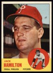 1963 Topps #132 Jack Hamilton Front Thumbnail