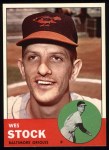 1963 Topps #438 Wes Stock Front Thumbnail