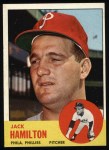 1963 Topps #132 Jack Hamilton Front Thumbnail