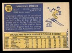 1970 Topps #103 Frank Reberger Back Thumbnail