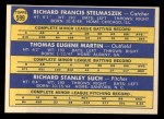 1970 Topps #599 Senators Rookies - Gene Martin / Dick Stelmaszek / Dick Such Back Thumbnail