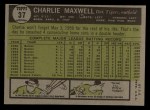 1961 Topps #37 Charlie Maxwell Back Thumbnail