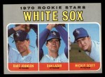 1970 Topps #669 White Sox Rookies - Bart Johnson / Dan Lazar / Mickey Scott Front Thumbnail