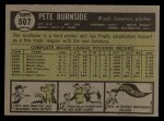1961 Topps #507 Pete Burnside Back Thumbnail