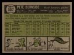 1961 Topps #507 Pete Burnside Back Thumbnail