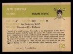 1961 Fleer #192 Jim Smith Back Thumbnail