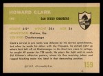 1961 Fleer #159 Howard Clark Back Thumbnail