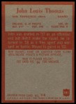 1965 Philadelphia #181 John Thomas Back Thumbnail