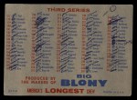 1957 Topps #0 BLO Checklist - Series 2 & 3 Back Thumbnail