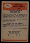 1955 Bowman #4 Dorne Dibble Back Thumbnail