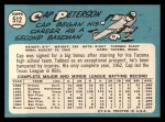 1965 Topps #512 Cap Peterson Back Thumbnail