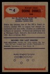 1955 Bowman #4 Dorne Dibble Back Thumbnail
