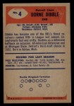 1955 Bowman #4 Dorne Dibble Back Thumbnail