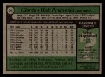 1979 Topps #34 Rob Andrews Back Thumbnail