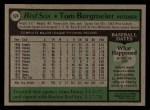 1979 Topps #524 Tom Burgmeier Back Thumbnail