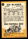 1967 Topps #51 Sid Blanks Back Thumbnail