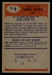 1955 Bowman #4 Dorne Dibble Back Thumbnail