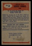 1955 Bowman #4 Dorne Dibble Back Thumbnail