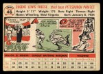 1956 Topps #46 Gene Freese Back Thumbnail