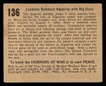 1938 Gum Inc. Horrors of War #136 Loyalists Bombard Algeciras with Big Guns Back Thumbnail