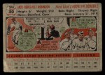 1956 Topps #30 Jackie Robinson Back Thumbnail