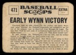1961 Nu-Card Scoops #471 Early Wynn Back Thumbnail