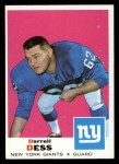1969 Topps #219 Darrell Dess Front Thumbnail