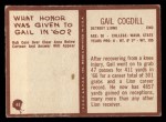 1967 Philadelphia #63 Gail Cogdill Back Thumbnail