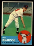 1963 Topps #104 Lew Krausse Front Thumbnail
