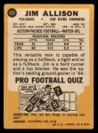 1967 Topps #122 Jim Allison Back Thumbnail