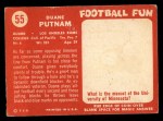 1958 Topps #55 Duane Putnam Back Thumbnail