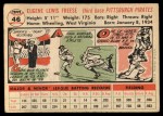 1956 Topps #46 Gene Freese Back Thumbnail