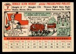1956 Topps #7 Ron Negray Back Thumbnail