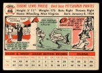 1956 Topps #46 Gene Freese Back Thumbnail