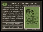 1969 Topps #72 Lenny Lyles Back Thumbnail