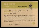 1961 Fleer #168 Bob White Back Thumbnail