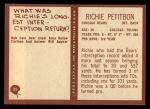 1967 Philadelphia #33 Richie Petitbon Back Thumbnail
