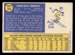 1970 Topps #103 Frank Reberger Back Thumbnail