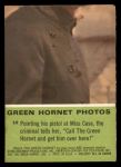 1966 Donruss Green Hornet #10 Miss Case at gunpoint Back Thumbnail