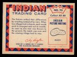 1959 Fleer Indian #73 Eskimo wrestling Back Thumbnail