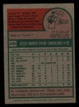 1975 Topps Mini #496 Pepe Frias Back Thumbnail