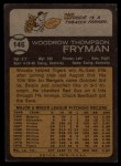 1973 Topps #146 Woodie Fryman Back Thumbnail