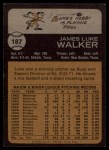 1973 Topps #187 Luke Walker Back Thumbnail
