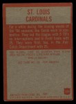 1965 Philadelphia #155 St Louis Cardinals Back Thumbnail