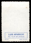 1969 Topps Deckle Edge #6 Luis Aparicio Back Thumbnail