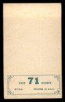 1965 Topps Embossed #71 Tony Kubek Back Thumbnail