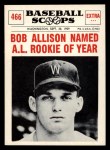1961 Nu-Card Scoops #466 Bob Allison Front Thumbnail