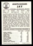 1960 Leaf #23 SML Joey Jay Back Thumbnail