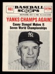1961 Nu-Card Scoops #461 Casey Stengel Front Thumbnail
